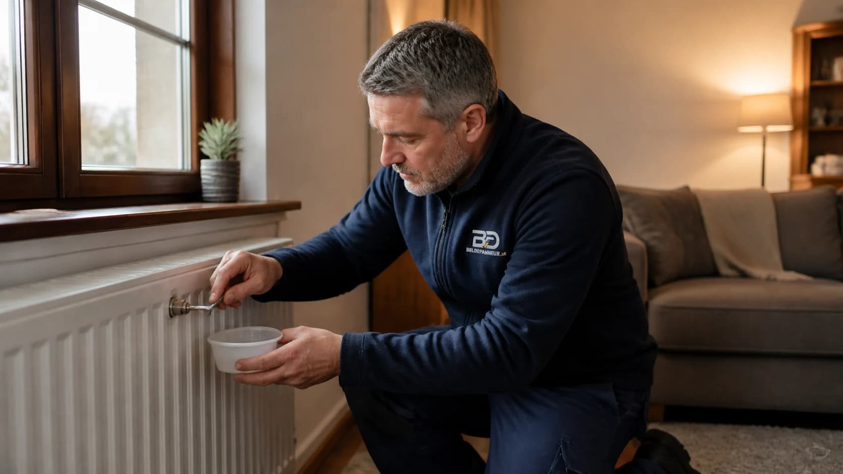 Purge d’un radiateur dans une habitation