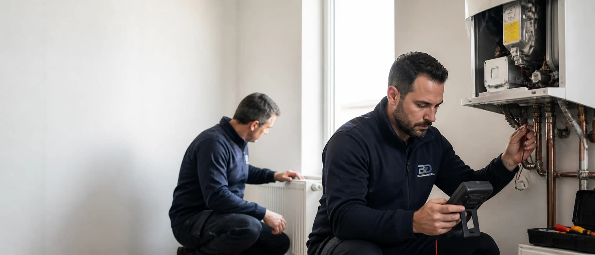 Techniciens Bel Dépanneur en intervention chauffage